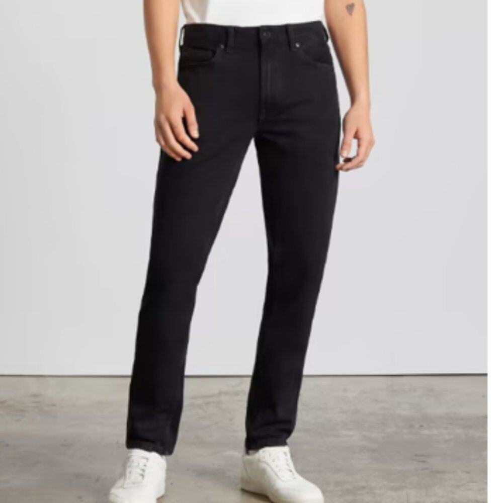 SALE Everlane Men's 28 X 32 The Organic Cotton Slim Fit Jean - Coal Black - NWT